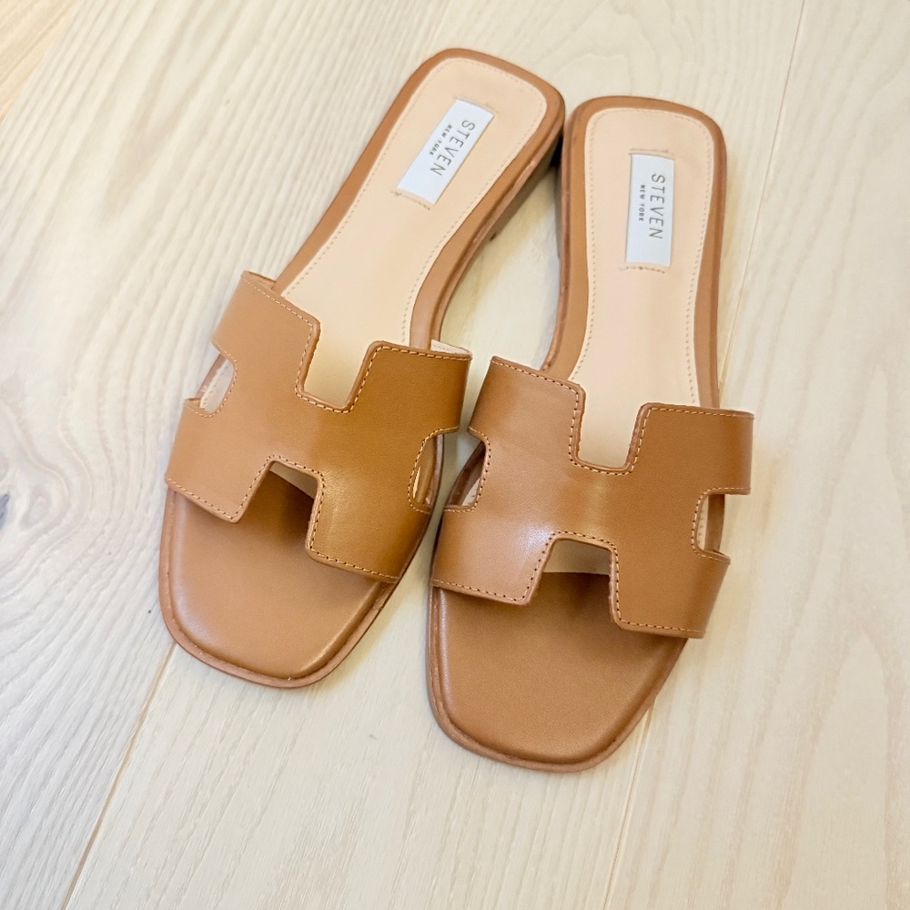 STEVEN BY STEVE MADDEN HAYDEN 8.5 COGNAC SANDAL NWOT